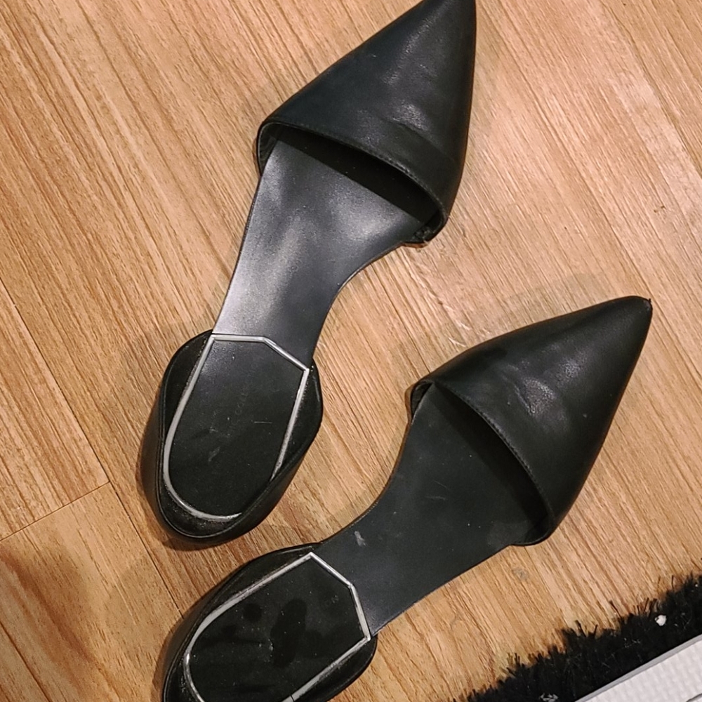 Black dressy flats zara 38 open sides